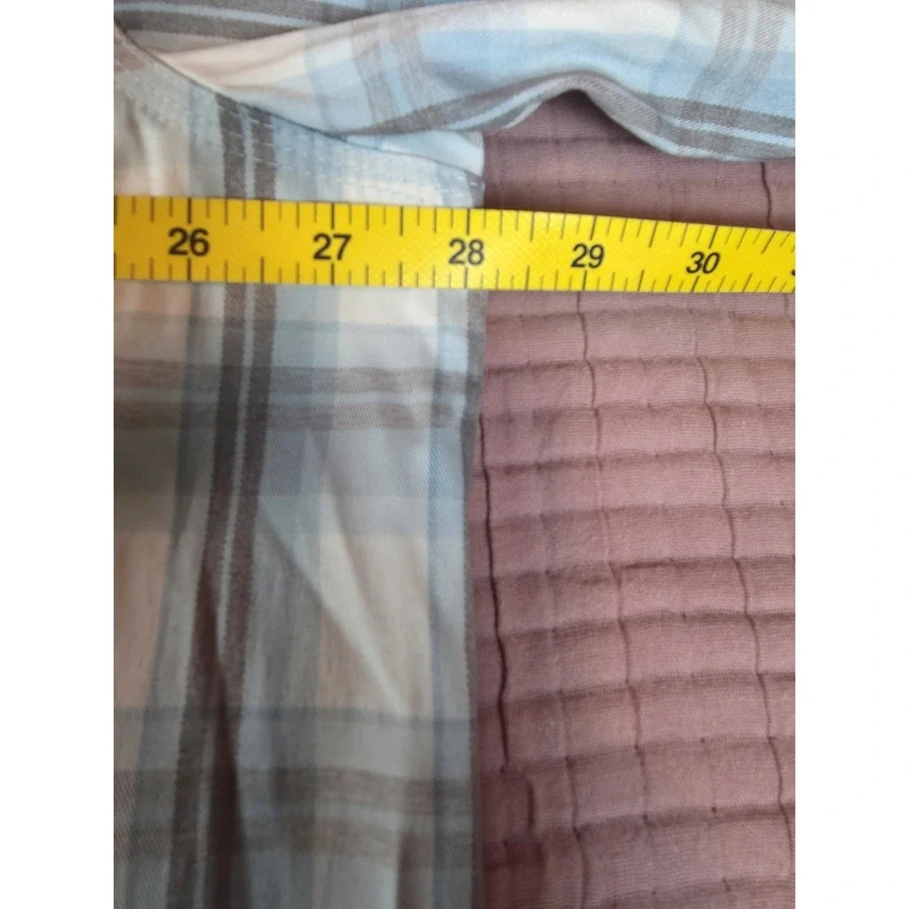 Dickies Temp-iQ Cooling Utility Shirt Womens 3XL Blue Plaid Work Western Snap